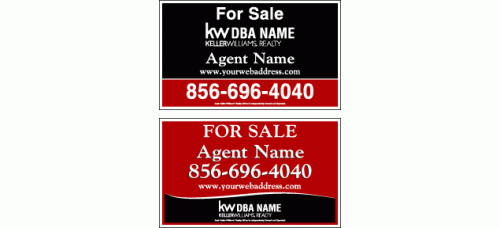 Keller Williams Yard Sign - 18x30x.040 Aluminum Yard Sign FREE SHIPPING Package - 6 Signs Total