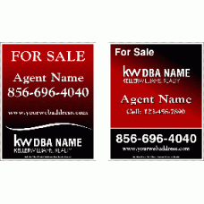 Keller Williams Yard Sign - 30x24x.040 Aluminum Yard Sign FREE SHIPPING Package - 6 Signs Total