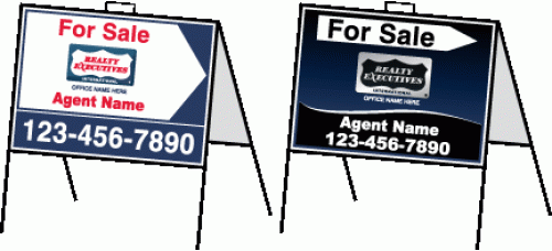 Realty Executives Directional - Custom 18x24 A-Frame with Two Single Sided Prints