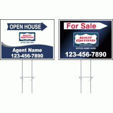Realty Executives Directional - Custom 18x24 with Single or Double Sided Print