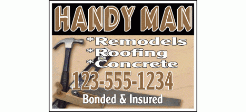 Contractor Job Sign - 36x48 Multicolor Sign