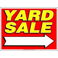 Directional - 18x24x4mm Coroplastic Stock Yard Sale with Double Sided Print