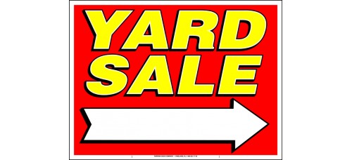 Directional - 18x24x4mm Coroplastic Stock Yard Sale with Double Sided Print