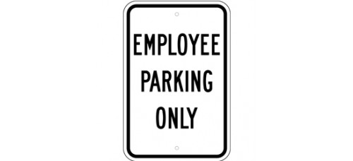 Traffic Control - Employee Parking Only .080 Reflective Aluminum