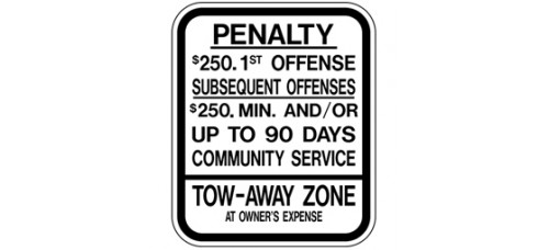 Traffic Control - New Jersey Penalty Sign .080 Reflective Aluminum