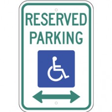 Traffic Control - Handicapped Parking Double Arrow .080 Reflective Aluminum
