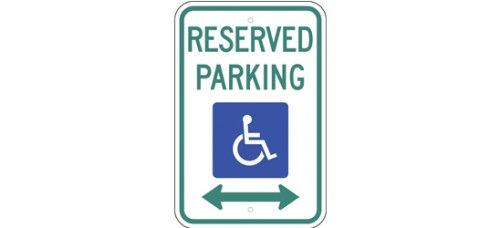 Traffic Control - Handicapped Parking Double Arrow .080 Reflective Aluminum