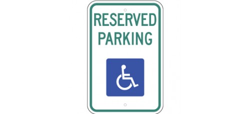 Traffic Control - Handicapped Parking No Arrow .080 Reflective Aluminum