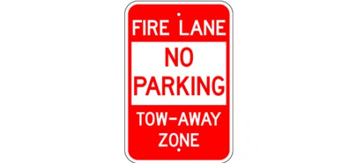 Traffic Control - No Parking FIre Lane Tow Away Zone .080 Reflective Aluminum