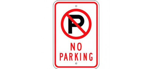 Traffic Control - No Parking Symbol - No Parking .080 Reflective Aluminum
