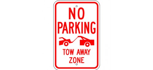 Traffic Control - Tow Away Zone .080 Reflective Aluminum