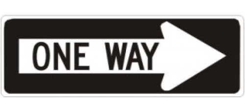 Traffic Control - One Way Right .080 Reflective Aluminum